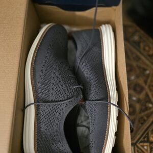 COLE HAAN Original Grand Stitch Lite Men's Oxford Shoes, Magnet/Ivory, Size 10